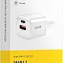 iLOCK 20W Dual Port Fast Charger (USB-A & USB-C) | QC 3.0 Wall Charger | Compact – White