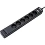 10A Smart Power Strip with Fire Bench Protection and Breakout Circuit 6 Outlets Smart Charging Station for Smart Devices 4 Charging Outlets