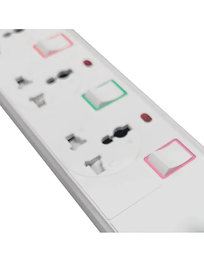 2B PS073 | Etrain 16A Power Strip | 3 AC Outlets | 1.5 m Cable | Overload Protection