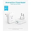 Anker European Travel Plug Adapter USB C 15W, International Power Plug with 2 AC Outlets, 2 USB C, and 1 USB A Port, Ideal for iPhone15, iPad Air, and More, Compact for Travel, Cruise (TUV Listed)