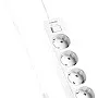 Anker Extension Lead with 4 Wall Outlets, Power Strip with Surge Protection for Home, Office, and More - White - 18 Months Warranty