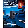 Baseus 35 W USB C Power Strip GaN5 Charger 3-Way Socket with Switch, 3 AC + 2 USB C + 2 USB A, Portable PD Charger for MacBook, iPad, iPhone 15/14/13/12, Galaxy, Game, Home, Office