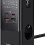 Baseus 35 W USB C Power Strip GaN5 Charger 3-Way Socket with Switch, 3 AC + 2 USB C + 2 USB A, Portable PD Charger for MacBook, iPad, iPhone 15/14/13/12, Galaxy, Game, Home, Office