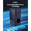 Baseus 35 W USB C Power Strip GaN5 Charger 3-Way Socket with Switch, 3 AC + 2 USB C + 2 USB A, Portable PD Charger for MacBook, iPad, iPhone 15/14/13/12, Galaxy, Game, Home, Office