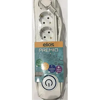 Elios Electric Power with 5 Socket Outlets Premio - White