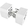 Ldnio Z4 Universal Plug Adapter ABS VO With UK/EU/US/AU Pin & 2 Universal Socket (6A) - White