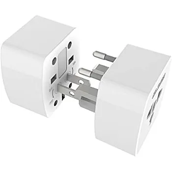Ldnio Z4 Universal Plug Adapter ABS VO With UK/EU/US/AU Pin & 2 Universal Socket (6A) - White