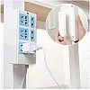 Punch-Free Self Adhesive Electrical Connector, Wall Plug Adapter, Reusable Wall Mount or Desk, Ideal for Wi-Fi Devices, Remote Controls, Tissue Box Storage