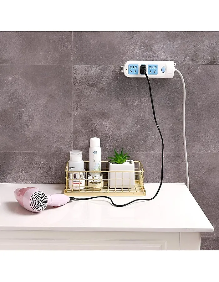 Punch-Free Self Adhesive Electrical Connector, Wall Plug Adapter, Reusable Wall Mount or Desk, Ideal for Wi-Fi Devices, Remote Controls, Tissue Box Storage