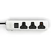 iLOCK power strip 3 universal outlets with switch (white)