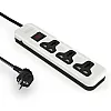 iLOCK power strip 3 universal outlets with switch (white)