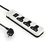 iLOCK power strip 3 universal outlets with switch (white)