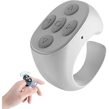 2025 New Wireless Bluetooth Finger Tip Remote Control for Phone Tablet TikTok Bluetooth Page Turner Compatible with Android Only