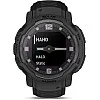 Garmin Instinct Crossover Solar - Tactical Edition, Rugged Hybrid Smartwatch with Solar Charging Capabilities, Tactical-Specific Features, Analog Hands and Digital Display, Black