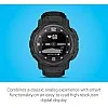 Garmin Instinct Crossover Solar - Tactical Edition, Rugged Hybrid Smartwatch with Solar Charging Capabilities, Tactical-Specific Features, Analog Hands and Digital Display, Black