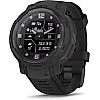 Garmin Instinct Crossover Solar - Tactical Edition, Rugged Hybrid Smartwatch with Solar Charging Capabilities, Tactical-Specific Features, Analog Hands and Digital Display, Black
