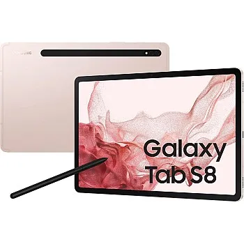SAMSUNG Galaxy Tab S8 Tablet Android 11 Zoll 5G RAM 8GB 256GB Tablet Android 12, Pink, Gold