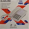 Al Adl Tech Desktop Phone, Large Buttons, Reconnection, Desk/Wall Mount, Black and White