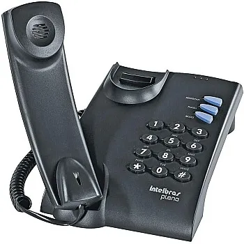 Intelbras Pleno Basic Wired Telephone, Black