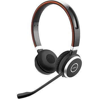 Jabra Evolve 65 SE Wireless Stereo Bluetooth Headset with Noise-Cancelling Mic and Long-Lasting Battery - Unified Communications Certified for Zoom, Unify and other leading platforms - Black