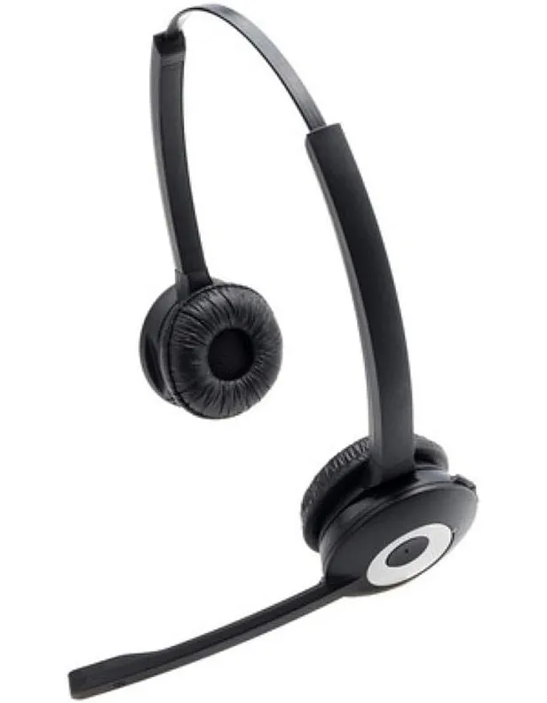 Jabra Pro 920 DECT Wireless On-Ear Stereo Headset - HD Voice and Noise Cancelling - All Day Battery Life - For Use with Desk Phones in Europe - EU Plug, Black Headphones Headset