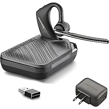 YISMO Plantronics Voyager 5200-UC Bluetooth Headset Bundle w/Bonus Wall Charger #206110-01-B | for Smartphones PC MAC Using RingCentral Software or App