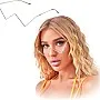 ذا باك | نظارة شمسية من قطعة واحدة للنساء، باطار عصري على شكل حرف W بتصميم مرصع بحجر الراين، مظهر عصري جريء