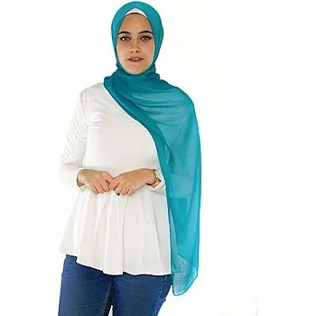 بلوزة شيفون سادة مجعدة للنساء مقاس 70 × 170