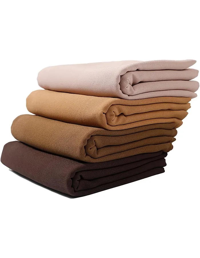 Febfim 4 PCS Muslim Women Soft Premium Solid Chiffon Hijab Scarves Shawl Long Scarf Wrap Scarves with Gift Box