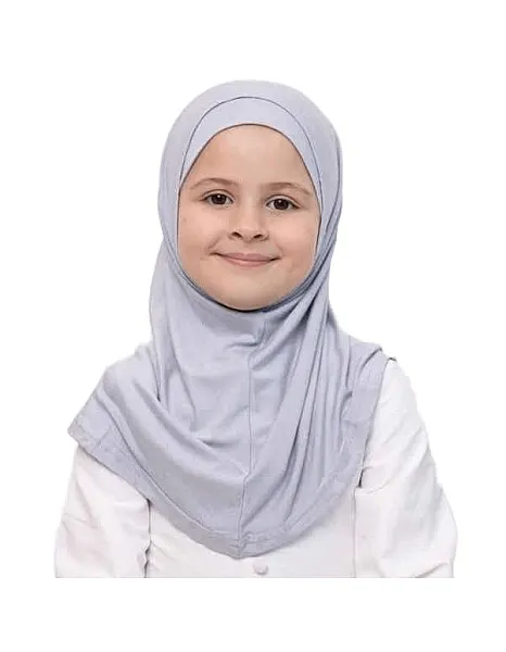 Hijab "Syrian Veil 2 Pieces Cotton for Kids - Soft and Comfortable Practical Design Attractive Colors" Easy to Wear