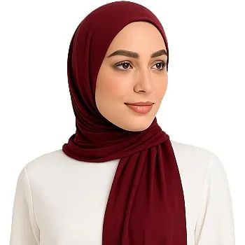Lycra Cotton Scarf - Comfortable Material High Quality - Size 2m*60cm (Maroon)