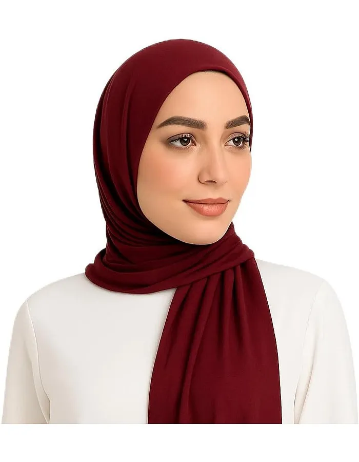 Lycra Cotton Scarf - Comfortable Material High Quality - Size 2m*60cm (Maroon)