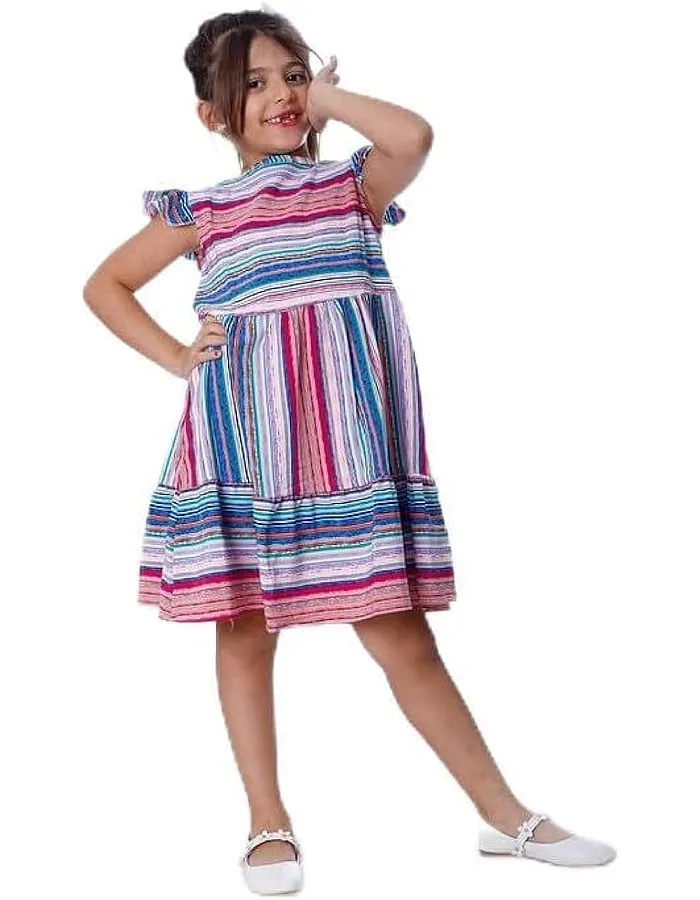 BEBO GIRLS CUT DRESS STRIPED