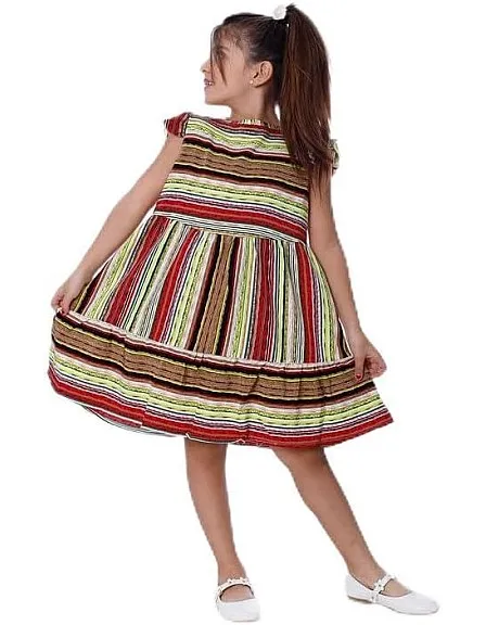 BEBO GIRLS CUT DRESS STRIPED