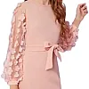 Girls Dress with Mesh Belt with Mesh Sleeves