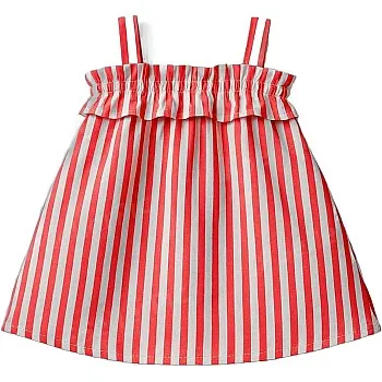 LC WAIKIKI S5K106Z1-LFA-1 baby Linen 100% Cotton Square Collar Regular Dresses - Baby Girls