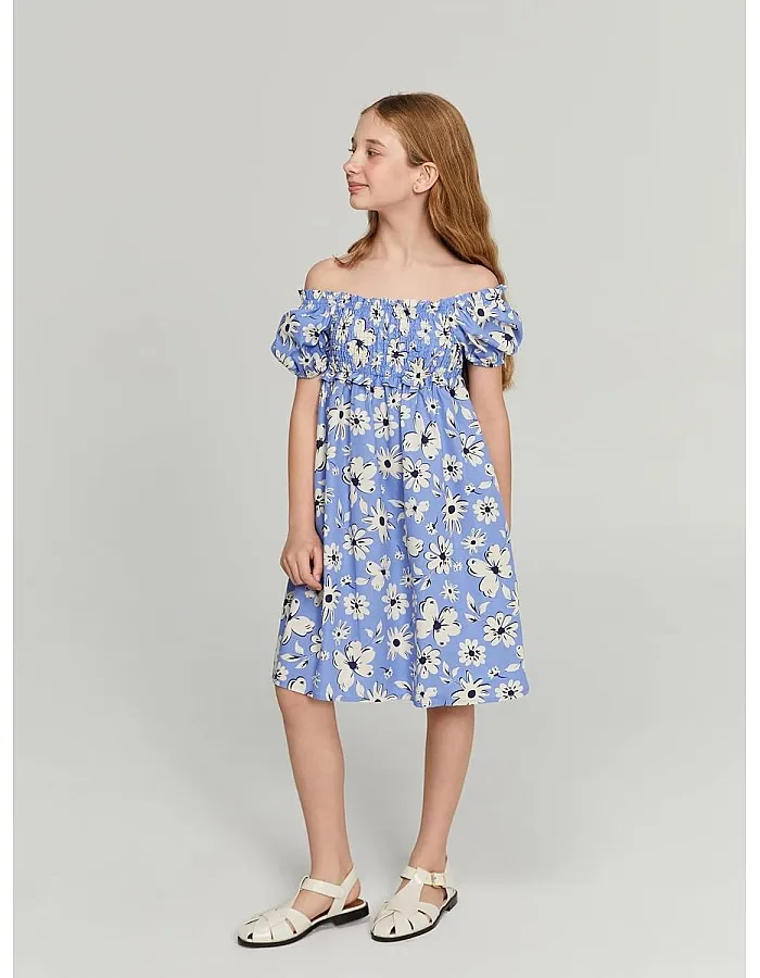 LC WAIKIKI Square Collar Girls' Poplin Dress