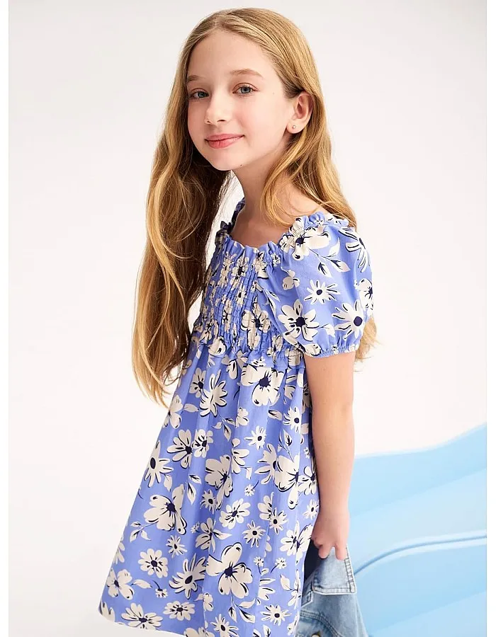 LC WAIKIKI Square Collar Girls' Poplin Dress