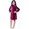 Pearl Slim Dress for Girls, Velvet Long Sleeve (RED, BLACK, EMERALD GREEN, NAVY BLUE AND DEEP FUCHSIA)