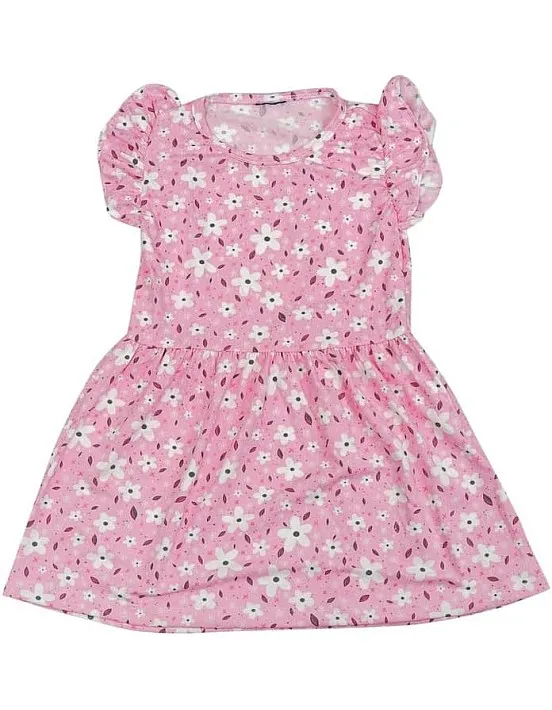 Perfect Parent-F-114 Girls Floral Cotton Cut Dress