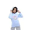 AKY Printed Girls Hoodies Cotton Melton Baby Blue