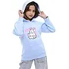 AKY Printed Girls Hoodies Cotton Melton Baby Blue