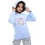 AKY Printed Girls Hoodies Cotton Melton Baby Blue