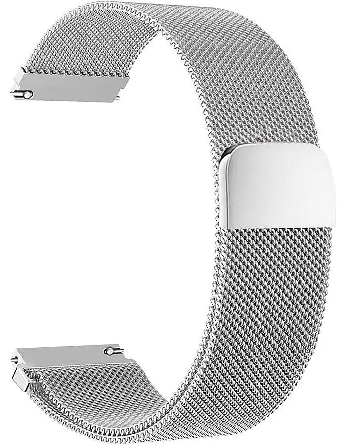 General Watch Band Metal mesh Watch Band Magnetic Absorption Loop Watch Band 14mm for huami amazfit 1 Silver