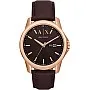 Armani Exchange Casual for Men, QUARTZ/3 HAND DAY-DATE Movement, Display, BROWN Strap-AX1740