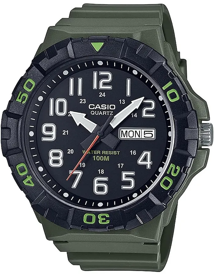 Casio Men Watch Analog Black Dial Resin Band MRW-210H-3AVDF.