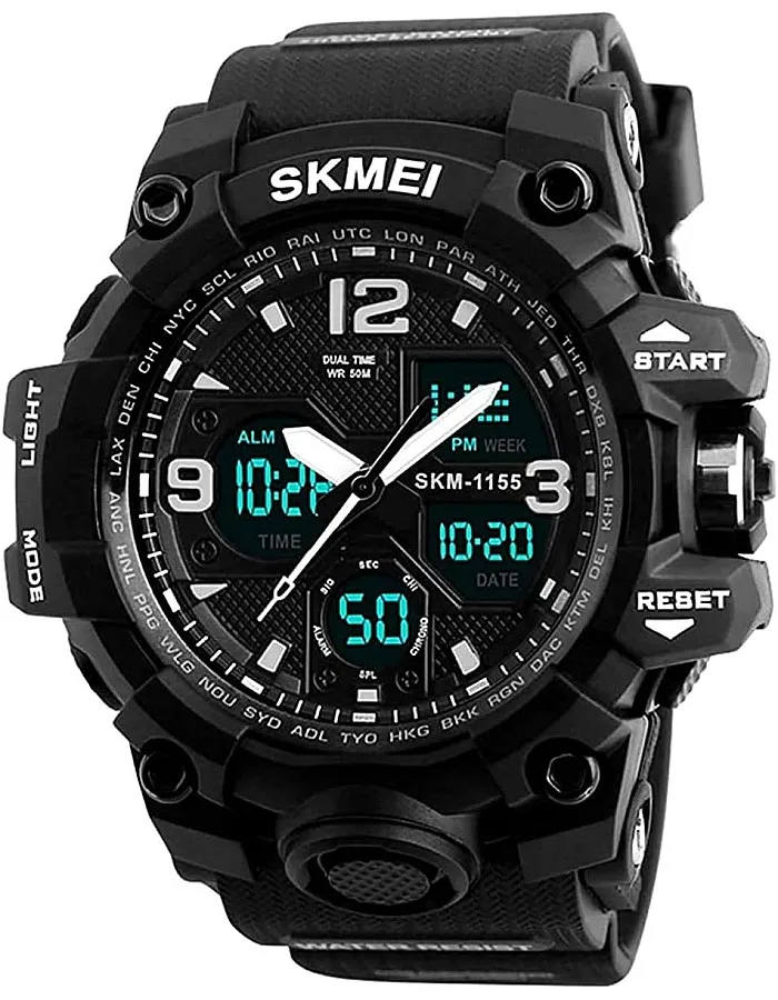Skmei Men's and Women's Sport Watch Quartz Waterproof Wristwatches 1155B
