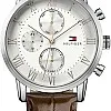 Tommy Hilfiger Men's White Dial Leather Band Watch - 1791400