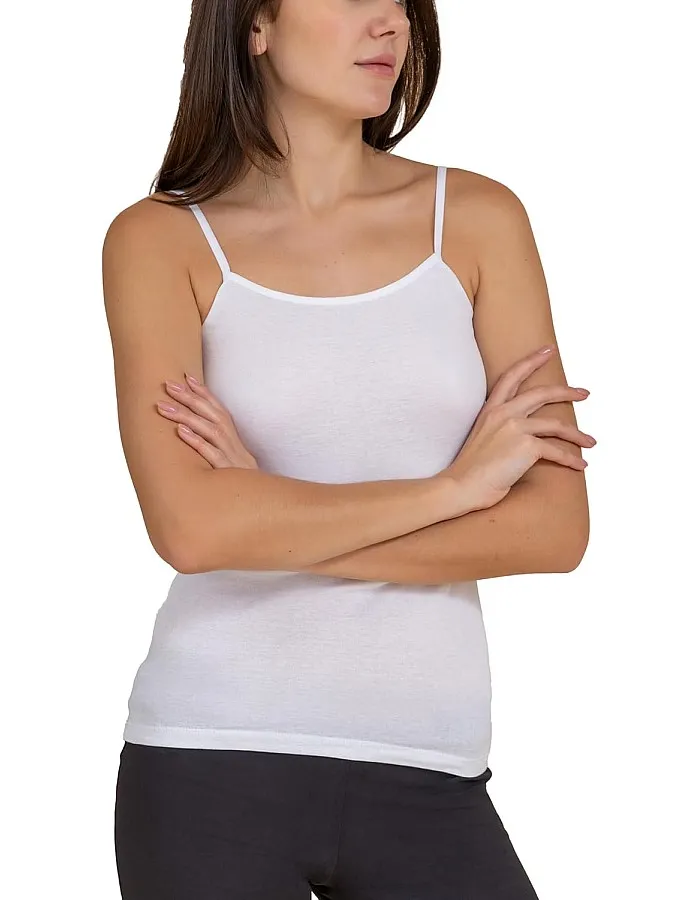 Charmaine Womens Spaghetti Strap Cotton Cami Vest