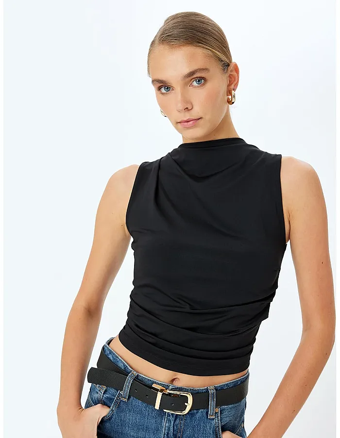 KOTON Womens Slim Fit Sleeveless Blouse Modern